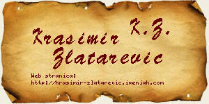 Krasimir Zlatarević vizit kartica